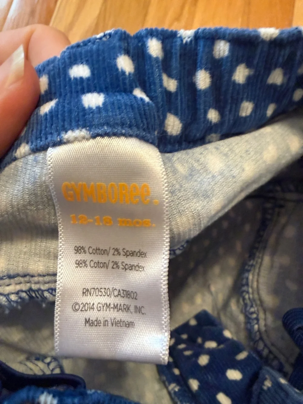 Kids Blue Polka Dot Corduroy & Dark Denim Jeans Set